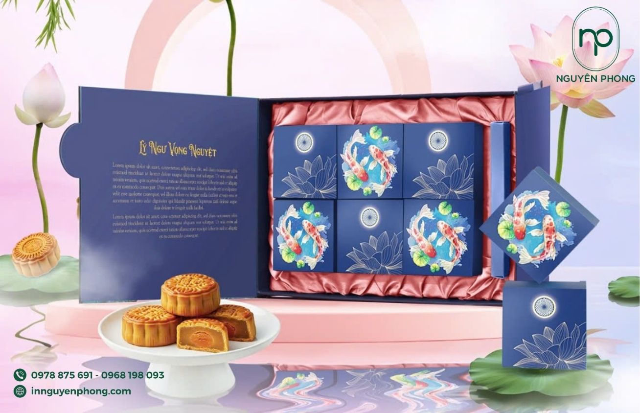 Mẫu hộp bánh trung thu đựng 6 bánh cao cấp
